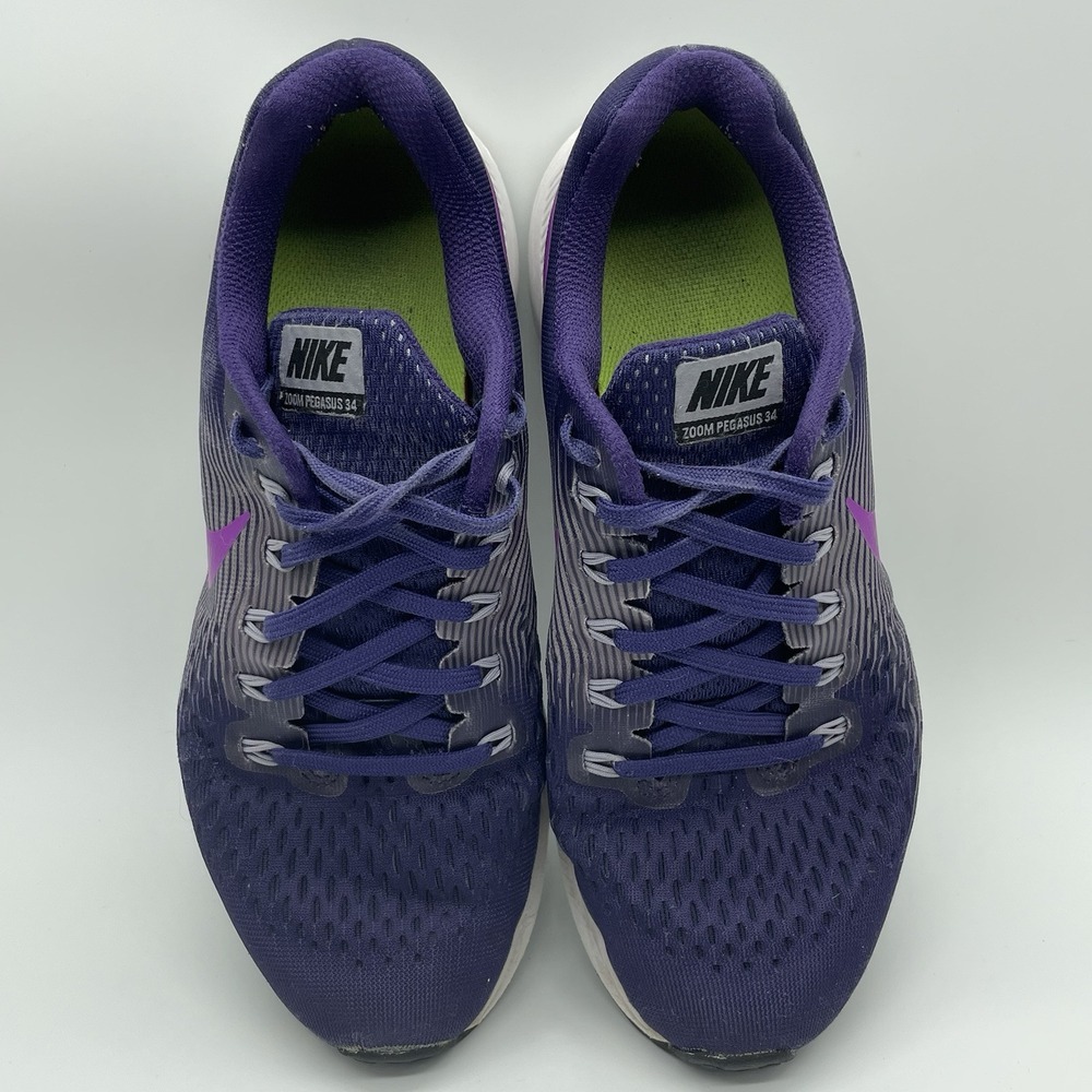 Nike Women Air Zoom Pegasus 34 880560-500 Purple Running Shoes Sneakers Size 8.5 - Picture 2 of 11
